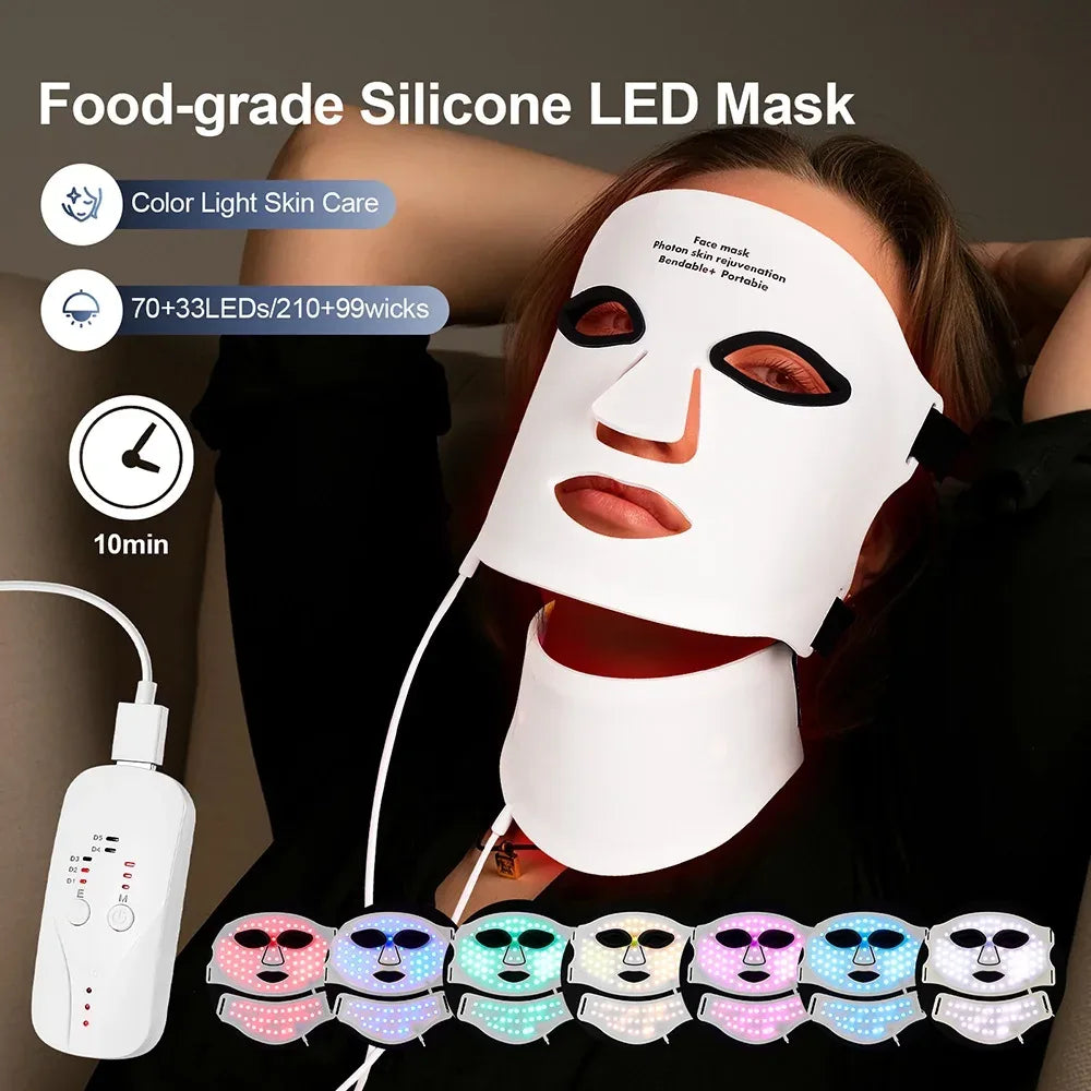 Masque LED Anti-Âge Visage et Cou