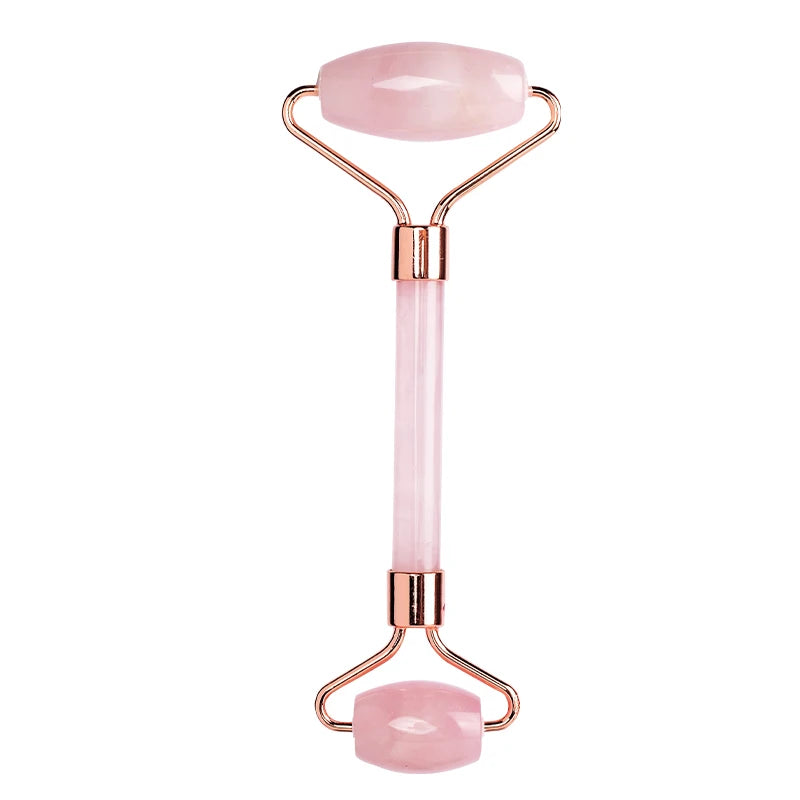 Coffret Rouleau & Gua Sha en Quartz Rose Naturel