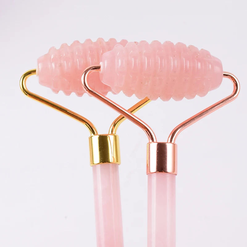 Coffret Rouleau & Gua Sha en Quartz Rose Naturel