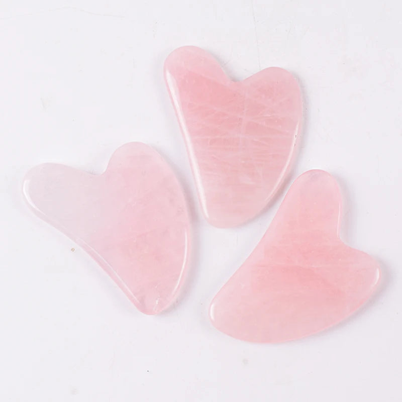 Coffret Rouleau & Gua Sha en Quartz Rose Naturel