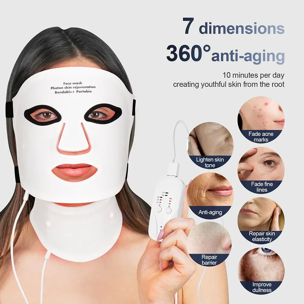 Masque LED Anti-Âge Visage et Cou