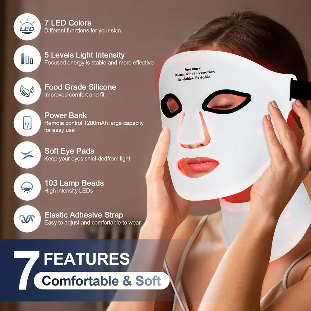 Masque LED Anti-Âge Visage et Cou