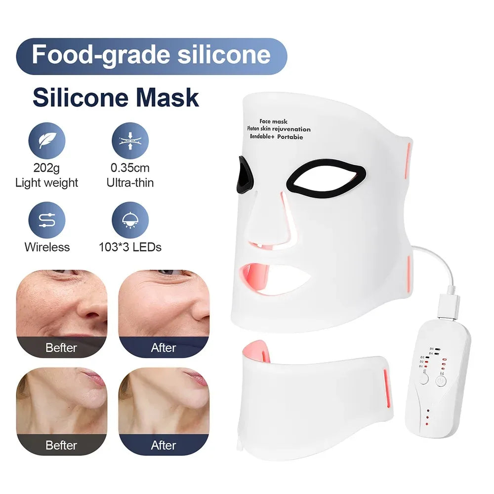 Masque LED Anti-Âge Visage et Cou